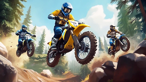 Skoki motocyklem w Stunt Motorcycle Racing Game